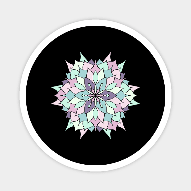 Flor en forma de mandala Magnet by magenta-dream